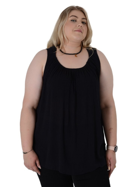 ADIA LUŹNY CZARNY TOP BLUZKA MARSZCZONA WISKOZA A244 ADIA LUŹNY CZARNY TOP BLUZKA MARSZCZONA WISKOZA A244