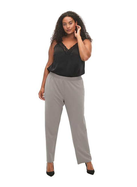 ZIZZI SZARE SPODNIE PROSTA NOGAWKA 007A