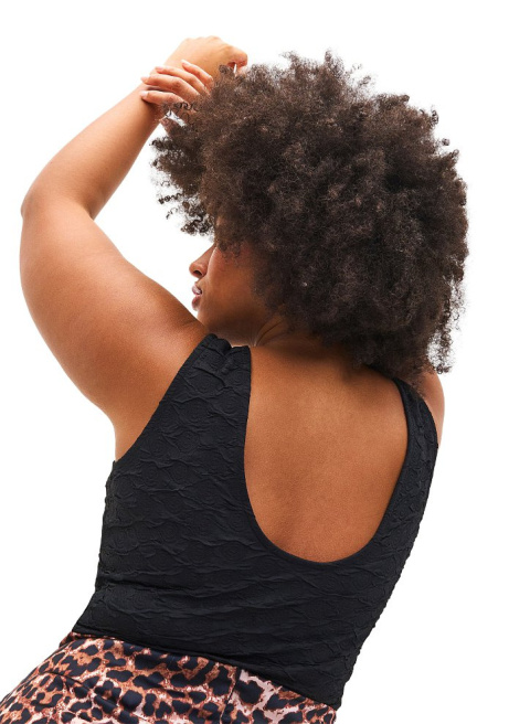 ZIZZI CZARNE BODY TOP MARSZCZONE 057A ZIZZI CZARNE BODY TOP MARSZCZONE 057A