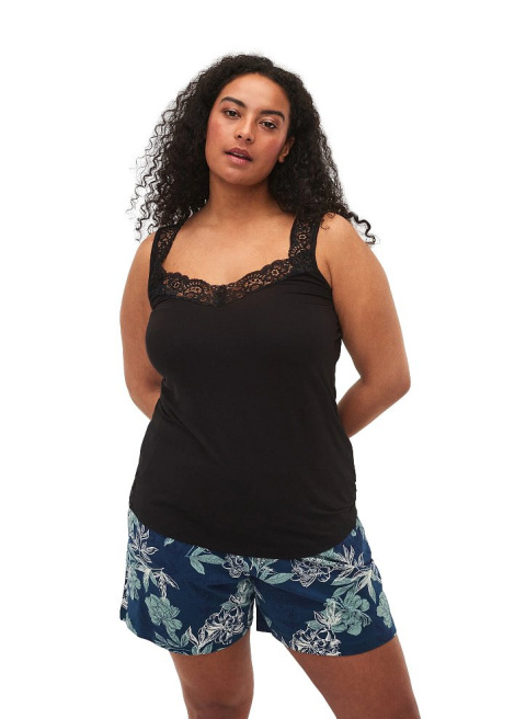 ZIZZI CZARNY TOP KORONKA WISKOZA 024C ZIZZI CZARNY TOP KORONKA WISKOZA 024C