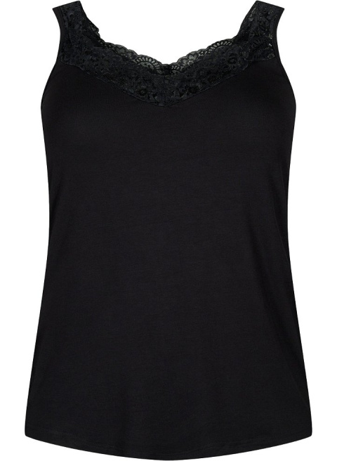 ZIZZI CZARNY TOP KORONKA WISKOZA 024C ZIZZI CZARNY TOP KORONKA WISKOZA 024C