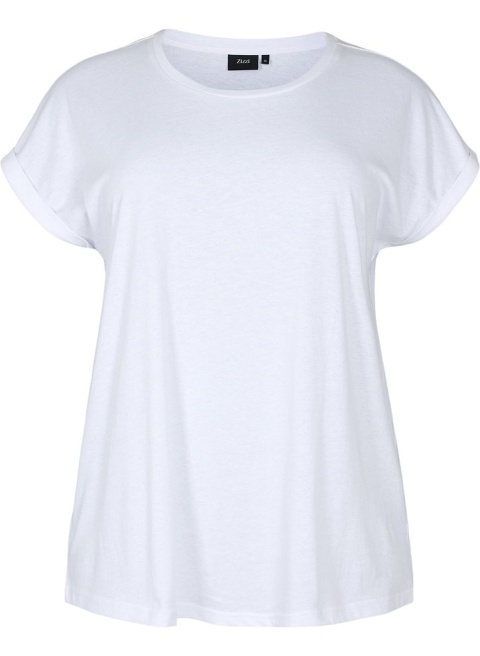 ZIZZI KLASYCZNY T-SHIRT BIAŁY 148F