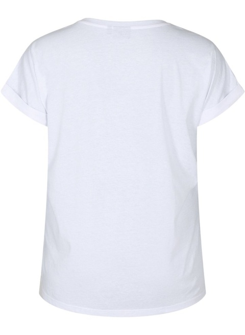 ZIZZI KLASYCZNY T-SHIRT BIAŁY 148F