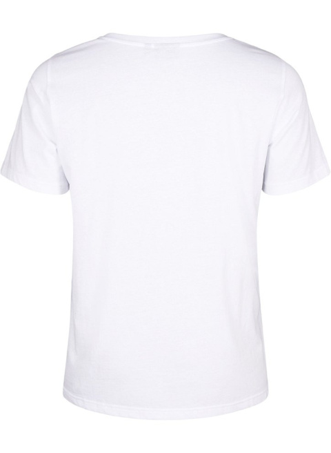 ZIZZI MODNY T-SHIRT BIAŁY NADRUK 253E ZIZZI MODNY T-SHIRT BIAŁY NADRUK 253E