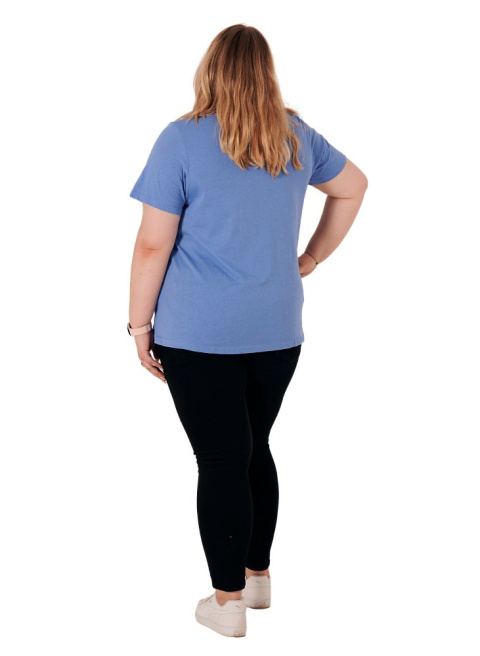 ZIZZI BLUZKA T-SHIRT BLUE BAWEŁNA PLUS SIZE 231C ZIZZI BLUZKA T-SHIRT BLUE BAWEŁNA PLUS SIZE 231C