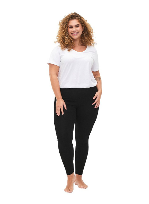 ZIZZI WYGODNE CZARNE LEGGINSY BAWEŁNA 037A ZIZZI WYGODNE CZARNE LEGGINSY BAWEŁNA 037A