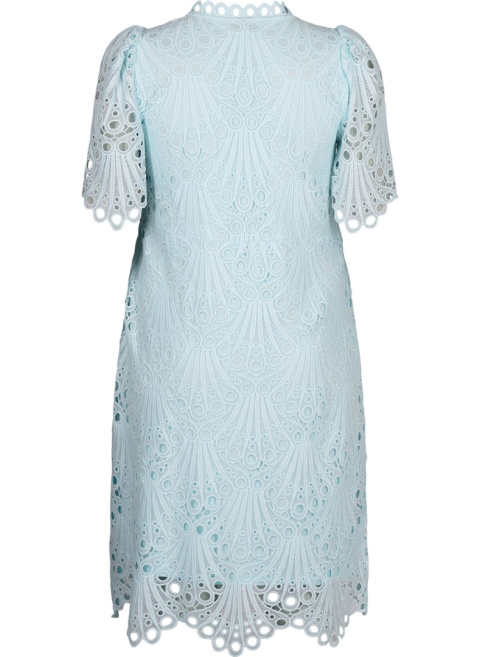 ZIZZI ELEGANCKA BŁĘKITNA SUKIENKA KORONKA 071A ZIZZI ELEGANCKA BŁĘKITNA SUKIENKA KORONKA 071A