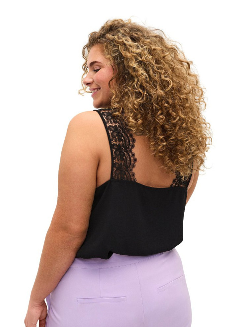 ZIZZI ELEGANCKI CZARNY TOP KORONKA 774A ZIZZI ELEGANCKI CZARNY TOP KORONKA 774A