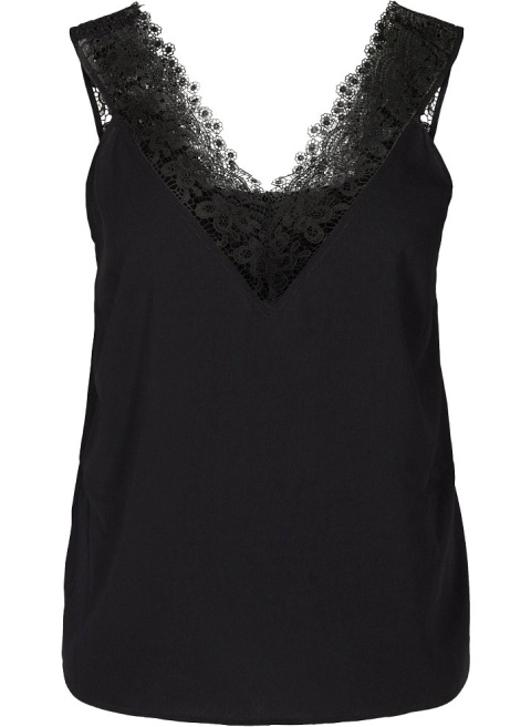 ZIZZI ELEGANCKI CZARNY TOP KORONKA 774A ZIZZI ELEGANCKI CZARNY TOP KORONKA 774A