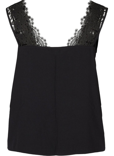 ZIZZI ELEGANCKI CZARNY TOP KORONKA 774A ZIZZI ELEGANCKI CZARNY TOP KORONKA 774A