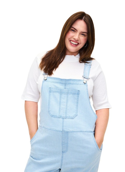 ZIZZI JEANSOWE OGRODNICZKI KOMBINEZON JASNONIEBIESKIE 034B