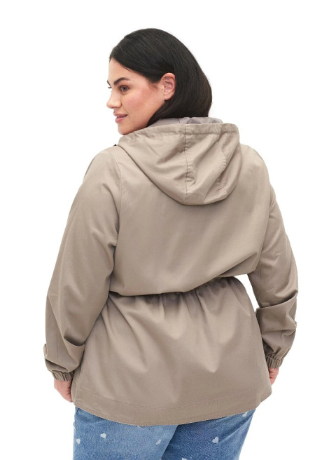 ZIZZI KURTKA ANORAK KAPTUR KIESZENIE SZARA 606F ZIZZI KURTKA ANORAK KAPTUR KIESZENIE SZARA 606F