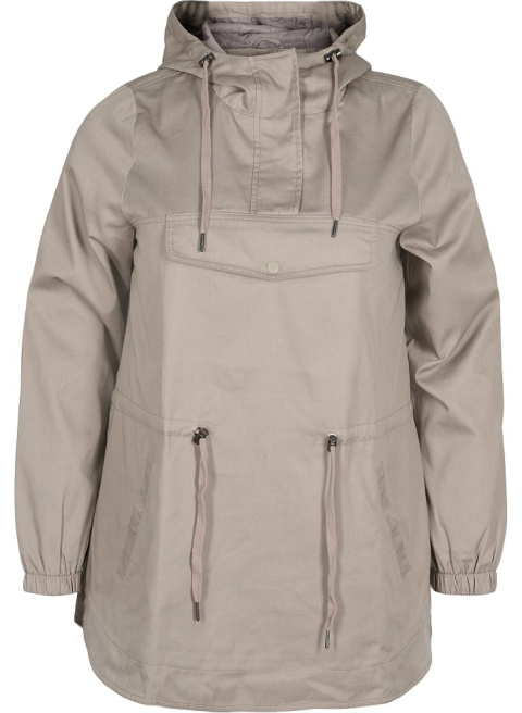 ZIZZI KURTKA ANORAK KAPTUR KIESZENIE SZARA 606F ZIZZI KURTKA ANORAK KAPTUR KIESZENIE SZARA 606F