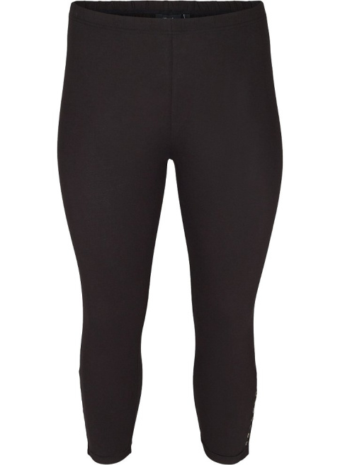 ZIZZI LEGGINSY 3/4 CZARNE GUZIKI 011Z ZIZZI LEGGINSY 3/4 CZARNE GUZIKI 011Z