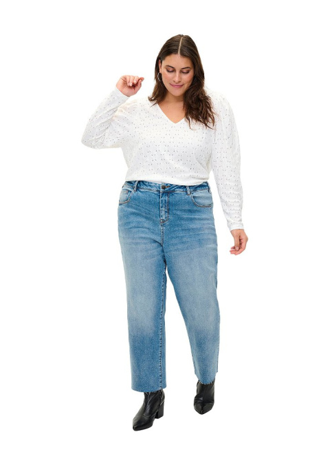 ZIZZI MODNE SPODNIE SZEROKIE NIEBIESKIE 7/8 424A ZIZZI MODNE SPODNIE SZEROKIE NIEBIESKIE 7/8 424A