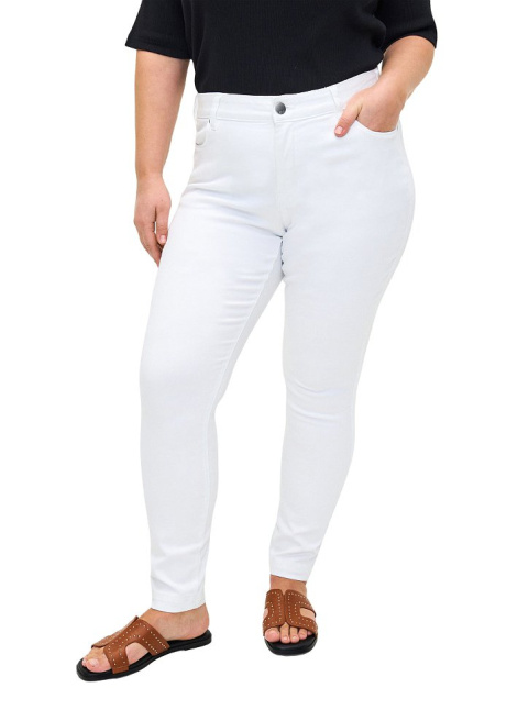 ZIZZI SPODNIE JEANSY BIAŁE SLIM FIT 305F ZIZZI SPODNIE JEANSY BIAŁE SLIM FIT 305F